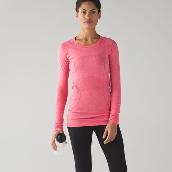 Lululemon Long Sleeve Swiftly Tech Lush Coral Women’s Size 10 - Picture 1 of 6